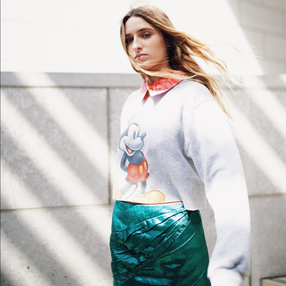 Original Vintage cropped Mickey Sweatshirt